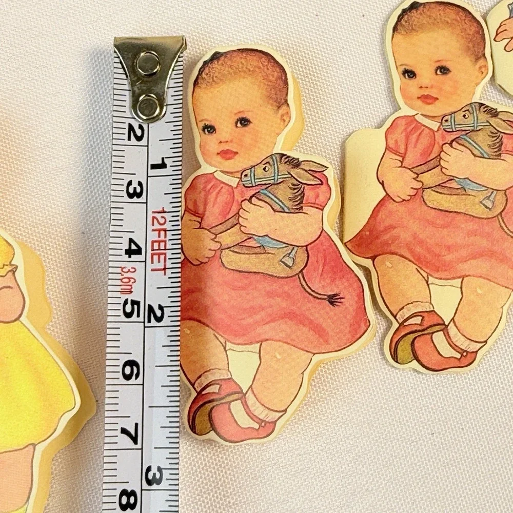 12 Vintage 1980's Merrimack Die Cut Victorian Style Gift Tags Child Doll Cottage